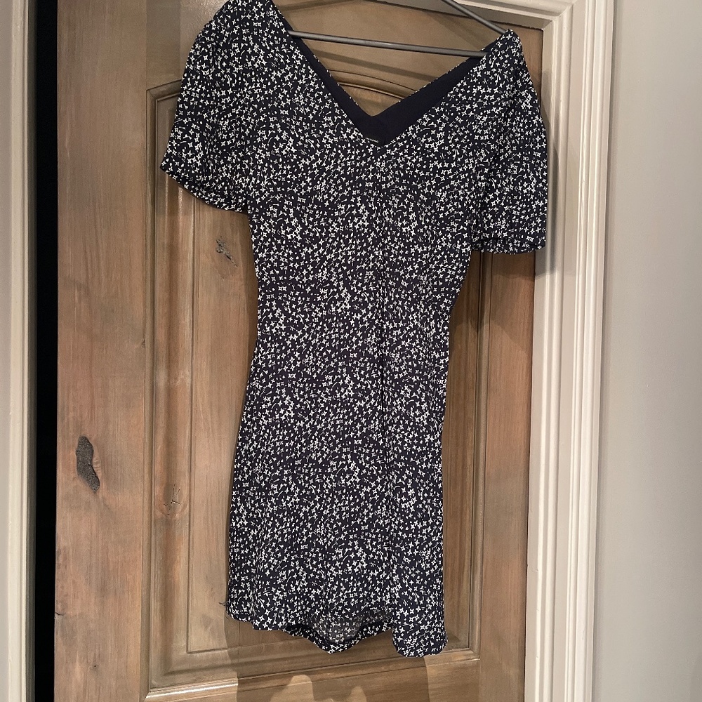 Navy floral mini club Monaco dress